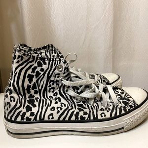 Converse - high tops, customs. Zebra print